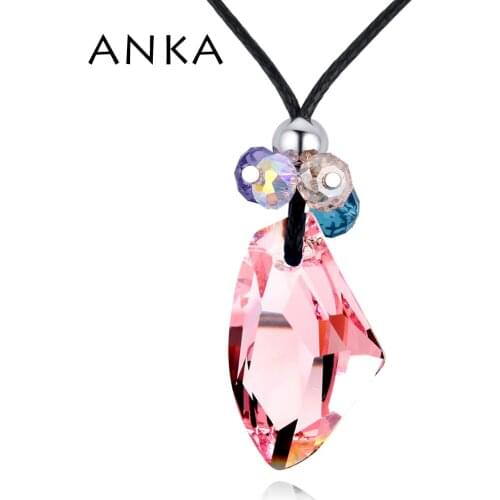 ANKA austrian drop crystal pendant necklace simple style for women for wedding gift Crystals from Austria #132366