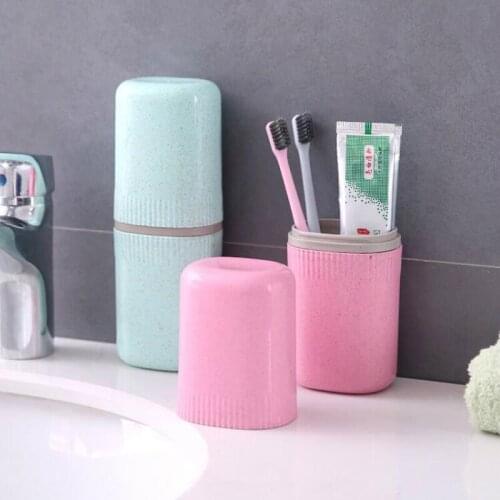 050 Fashion Bathroom Accessories Portable Travel Toothpaste Toothbrush Holder Cap Case Household Storage Cup Outdoor Holder