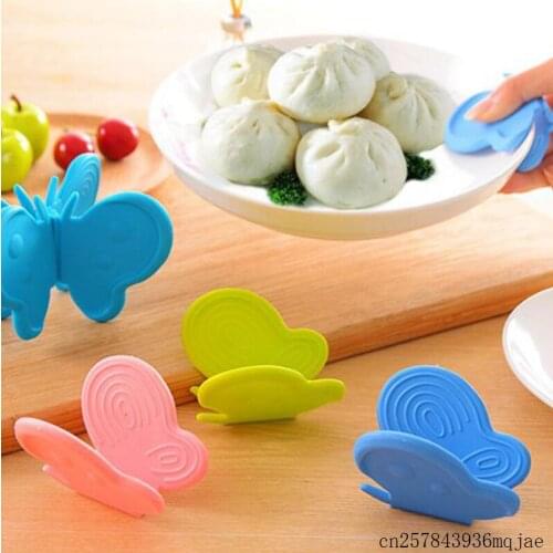 100pcs Insulated Heat Pot Clips Microwave Oven Gloves Silicone Hot Plate Clip Anti-scald Kitchen Organizer