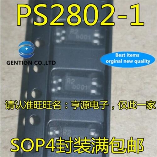 20Pcs PS2802-1-F3-A PS2802 Silkscreen R2 SOP4 in stock 100% new and original