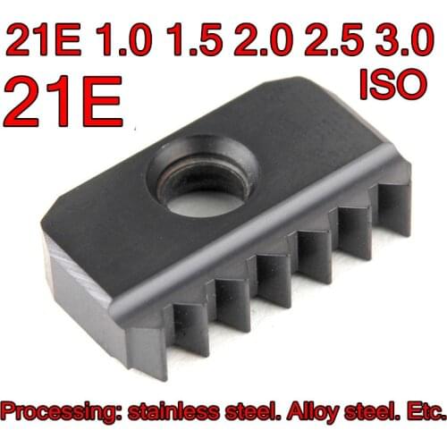 21E 1.0 1.5 2.0 2.5 3.0 ISO BR215 5pcs/set Threaded Milling insert Processing: stainless steel. Alloy steel. Etc