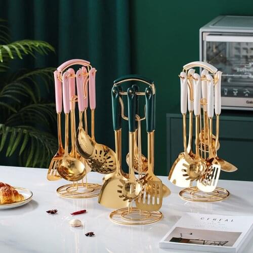 6PCS Cookware Kitchenware set Nordic Style Stainless Steel Kitchen Tools Accessories Luxury Cooking Utensils Special Tool Spoon