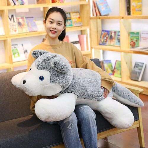 60/80 cm Soft Husky Plush Toy Stuffed Husky Toys For Children