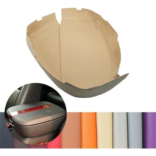 Beige For Cadillac Escalade 2007 2008 2009 2010 2011 Car Accessories Center Control Armrest Box Microfiber Leather Cover Decor