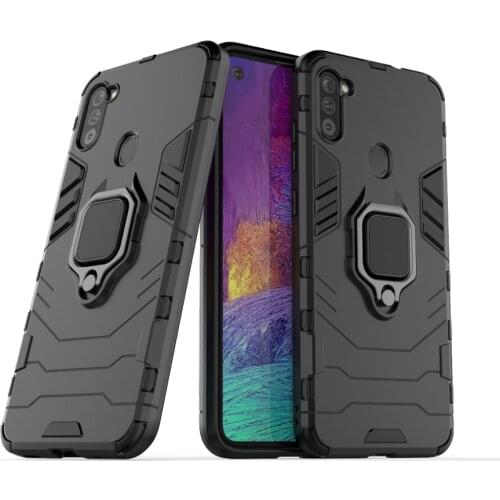 Case For Galaxy A11 SM-A115F Magnetic Car Shockproof Metal Finger Ring Armor Cover Case For Samsung Galaxy M11 SM-M115F/DSN