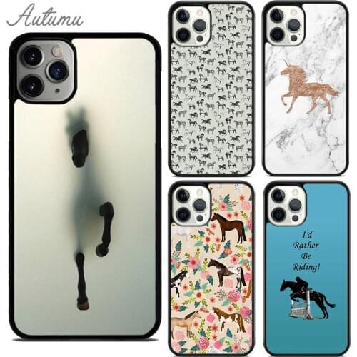 Horse Pony Painted Phone Case for iPhone 11 12 Pro Max mini X XR XS SE 2020 5 6S 7 8 Plus Samsung Galaxy S8 S9 S10 Cover shell
