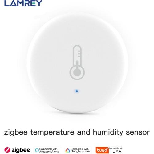 Tuya ZigBee3.0 Temperature And Humidity Sensor Battery Powered Smart Temperature And Humidity Sensor Work With Zigbee Hub