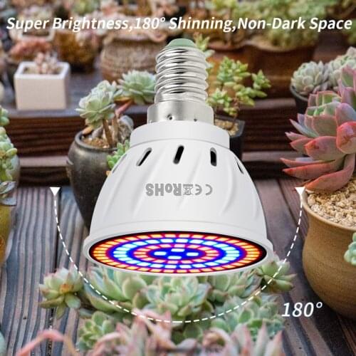 E27 220V LED Grow Lamp Full Spectrum LED Plant Growth Lamp Indoor Lighting Grow Lights Plants E27 Hydroponic System Grow Box