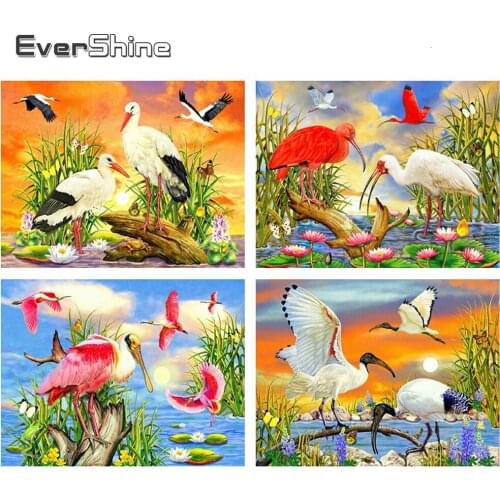 Evershine Diamond Painting Animals 5D DIY Full Square Rhinestones Mosaic Embroidery Cross Stitch Kit Home Decoration