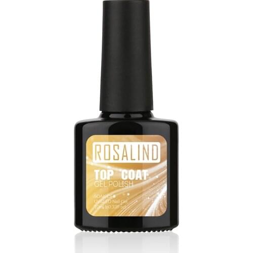 ROSALIND Nail Polish 10ml Top Coat Semi Vernis Permanent Gel Varnish UV Gel Nail Art Soak off Nail Lacquer Manicure Tool