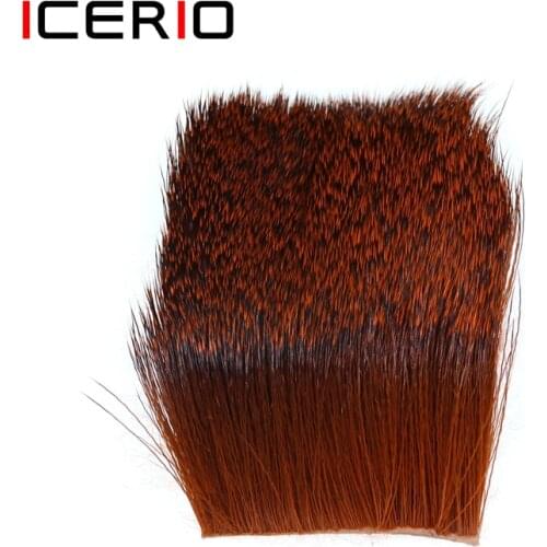 ICERIO 1 Piece Natural Deer Hair Patch Dry Flies Hopper Caddis Wings and Bodies Spinning Bass Bugs Fly Tying Materials