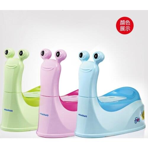Cartoon Snail Potty Child Toilet Baby Potty Training Seat Small Drawer Pink Blue Green Color
