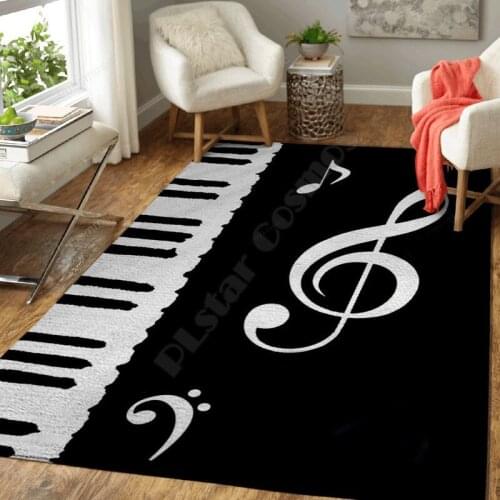 Music 3D Printed Carpet Mat for Living Room Doormat Flannel Print Bedroom Non-slip Floor Rug Style-6