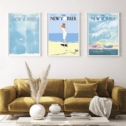 Set of 3 New Yorker Magazine Vintage Prints, Retro Poster, Antique Prints, Vintage Art, Gallery Wall, Magazine Prints, 1950s Ma