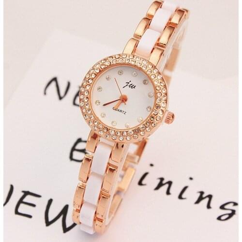 2019 New Brand Jw Quartz Watch Women Luxury Rose Gold Wristwatches Ladies Simple Crystal Bracelet Watches Female Clock Gifts