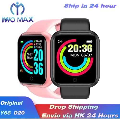 Notax Y68 D20 Smart Watch 2021 New Music Control Smart Band Men Women‘s Fitness Tracker Waterproof HeartRate 116 PLUS Sport Band