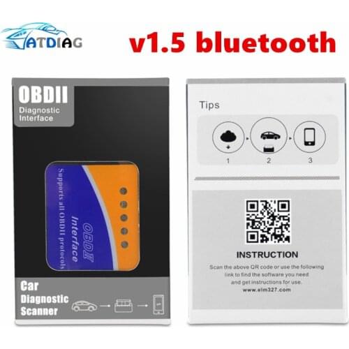 New OBDII ELM327 V1.5 Bluetooth PIC18F25K80 Chip Works Diesel Cars Hardware V1.5 Software V2.1 For Android/PC ELM 327 V1.5