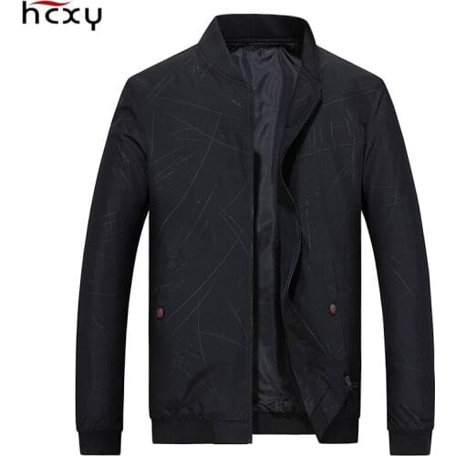 HCXY 2019 New arrival Spring Autumn Mens Thin Jackets Coats Men Slim fit Casual Jacket Outwear Male Handsome Printing M-4XL