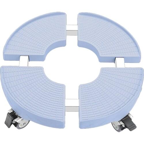 Movable Plant Flower Pot Tray Saucer Trolley Outdoor Stand with Wheels