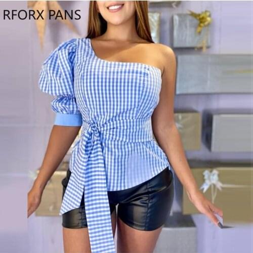 Блузки с коротким рукавом RFORX PANS China At AliExpress