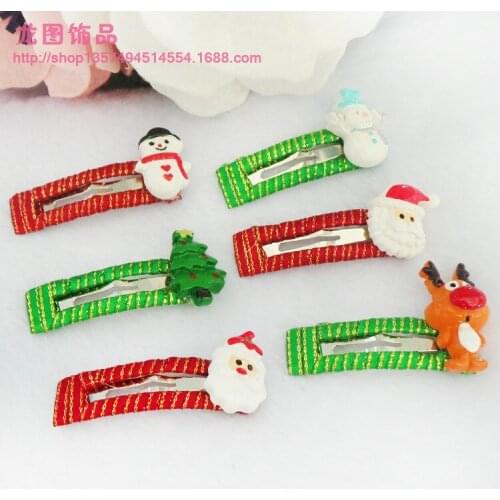 Pet Christmas ornaments Dog Hair Barrette Korean pet headdress dog hairpin pet accessories 30pcs