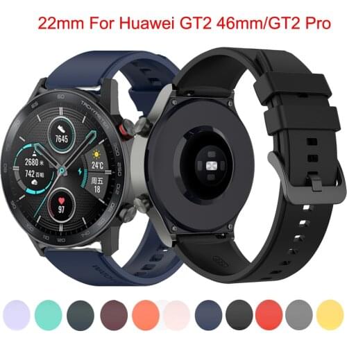 Silicone Bracelet ForHuawei GT GT2 Pro Honor Magic Wrist Straps For Xiaomi Amazfit Pace/Stratos 2 3/GTR2/2e/47 Watchband Correa