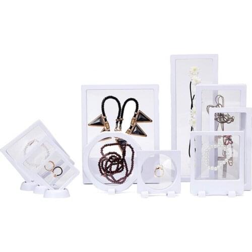 Super Elastic PE Transparent Film Suspended Jewelry Box Necklace Ring Bracelet Jewelry Box Dustproof Display Box