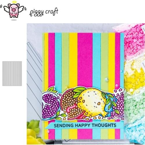 Piggy Craft metal cutting dies cut die mold Rectangular stripe frame Scrapbook paper craft knife mould blade punch stencils dies