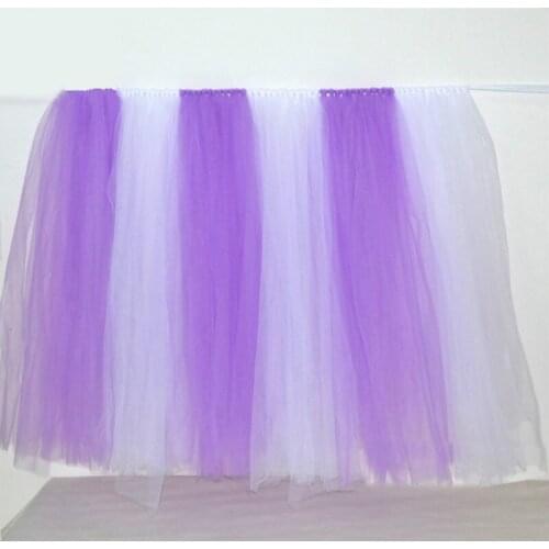 91.5*80 cm a yard Customized Color Tulle Table Skirt for Wedding Decoration Tulle Tutu Table Skirt Wedding Favors Home textile