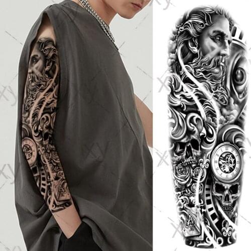 Waterproof Temporary Tattoo Sticker dragon cool Animal full arm fake tatto flash tatoo sleeve large size for men women lady