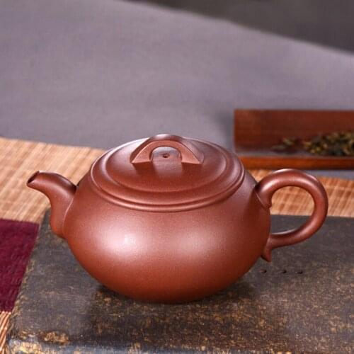 Yixing famous teapot technologist Guogong Zisha Huanglongshan raw ore non ceramic tea sets present new products