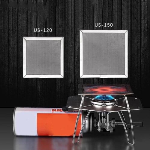 Winter Outdoor Picnic Tools Stainless Steel Heat-resistant Filter Grill Camping Barbecue Mesh Mat Cooking Stove Accessory