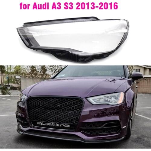 1pcs Car Front Headlight Lens Cover For Audi AS A3 2013-2016 Auto Lampshade covers housing transparent