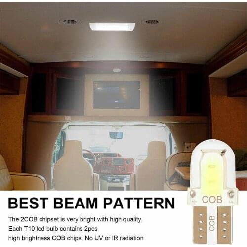 1Pcs T10 W5W 5050 5SMD Reading Dome Lamp Car LED 168 Marker DC Lights 194 12V White Light Wedge Blue Plate 192 Bulbs Licens U0Z8