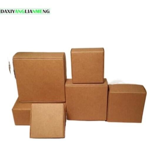 50pcs 14.9x7.7x1.1cm Gift Packaging Kraft Paper Box Jewelry Event Party Wedding Candy Chocolate Baking Cake DIY Soap Packing