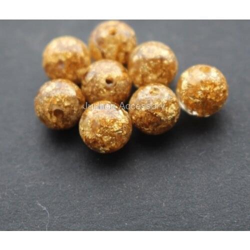 110 pieces/lot) 6mm 8mm Clear color with gold Plastic Beads for Jewelry making DIY accessoires