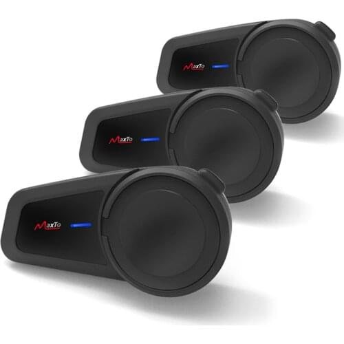 2 Set M2 1000M Motorcycle Helmet Bluetooth Intercom Headset Moto Wireless Interphone for 6 Riders Talking Same Time FM