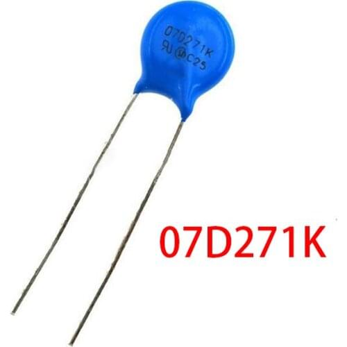 50pcs varistor 07D271K 270V piezoresistor 07D271 7D271K