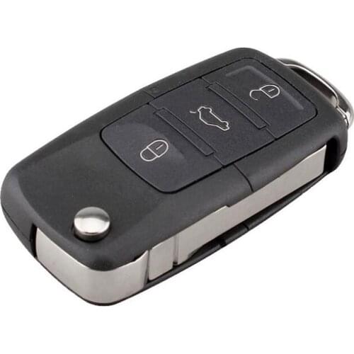 Car Black 434MHz ID48 Chip 3 Buttons Black Flip Remote Key Fob 1J0959753DA Fit For Volkswagen Skoda Passat Golf Beetle