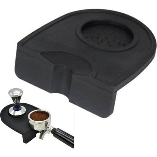 Barista Coffee Espresso Latte Art Pen Tamper Holder Silicone Pad Mat Black