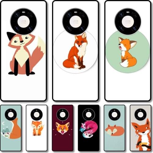 Lovely foxes Phone Case For Huawei mate 40 30 10 20 40 8 9 Lite Z Pro RS black cell shell