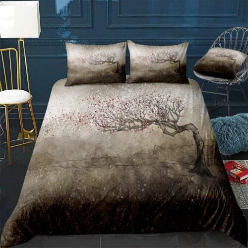 Blooming Quilt Cover Pillowcase 3Piece Comforter Bedding Set With Pillow Case Single Double Duvet Cover Home Decora