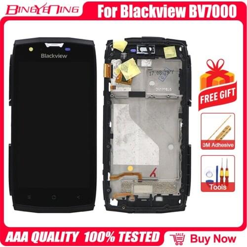 BingYeNing For Blackview BV7000 BV7000 Pro Touch Screen LCD Display With Frame Assembly Replacement 5.0 inch