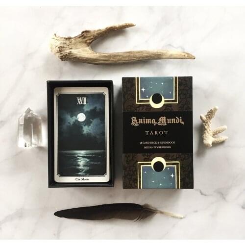 Anima Mundi Tarot Deck 78 Card Deck with Guide Book Nature Deck Occult Divination Cards Major and Minor Arcana Game Gilt Origin