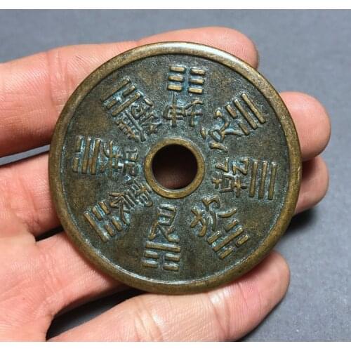 LAOJUNLU Imitation Antique Money Twelve Zodiac Gossip Round Hole 55mm in diameter Big Money