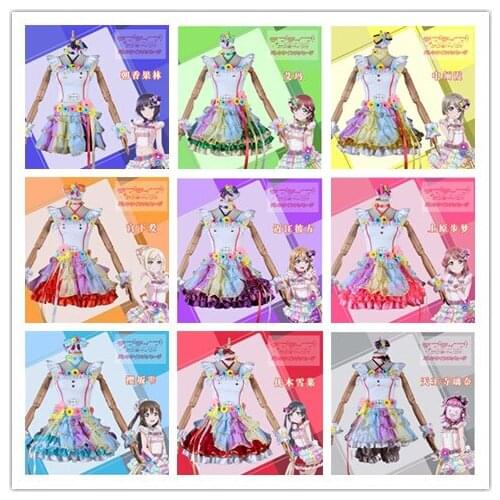 Lovelive!PERFECT Dream Project Love U my friends idol Emma Karin Nakasu all members Dress Halloween cosplay costume for women