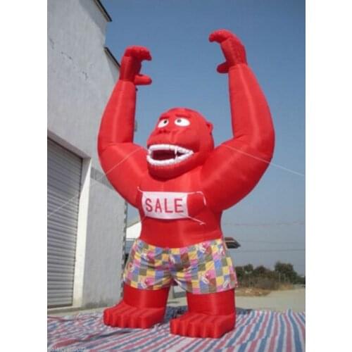 Cartoon Giant Inflatable Black Gorilla,large Inflatable Gorilla Animal Model with Blower For Outdoor Advertising
