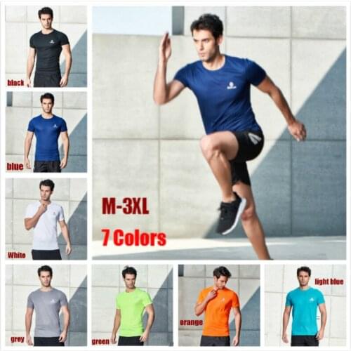 Mens Running T-Shirts, Quick Dry Compression Sport T-Shirts, Fitness Gym Running Shirts, Soccer Shirts Mens Jersey Sportswear
