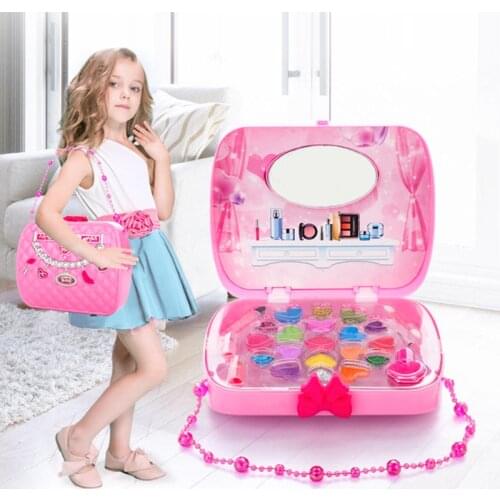 Girls Make Up Set Toys Pretend Play Simulation Cosmetic Bag Beauty Hair Salon Toy 3-10 Years Old Cool Gift Make Up Case Hot Sale