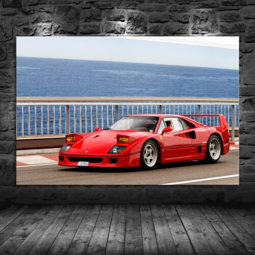 Modern Wall Art Canvas Paintings Ferraris Retro F40 FR Spec Pininfarina Supercars Picture Living Room Decor Posters and Prints